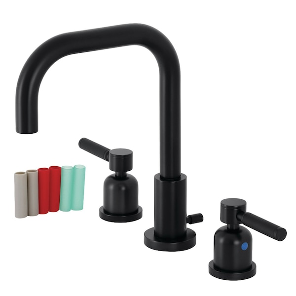 FSC8930DKL Kaiser Widespread Bathroom Faucet W/Brass Pop-Up, Matte Blk